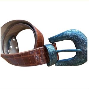 Jennifer Graham Leather Carmel Color Western Belt